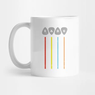 EADG Bass Strings Guitar Picks Colorful Theme Mug